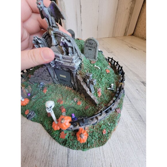 Lemax hillside mausoleum spooky town Halloween animated village - Picture 9 of 11